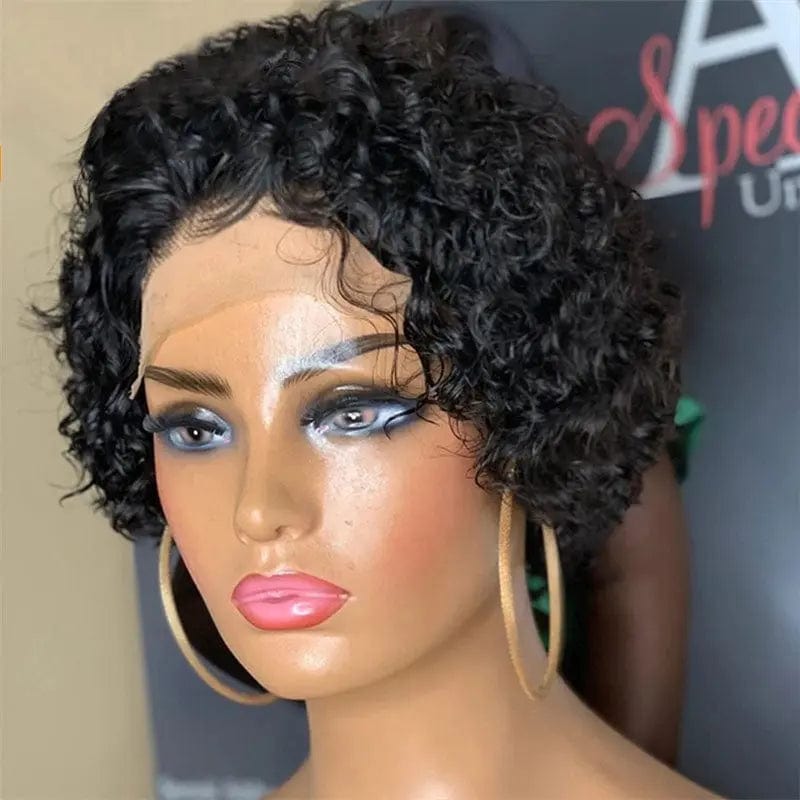 Natural Black Bob Wig Cuticle Aligned With Baby Hair Bleached Knots Brazilian Hair Lace Front Wigs