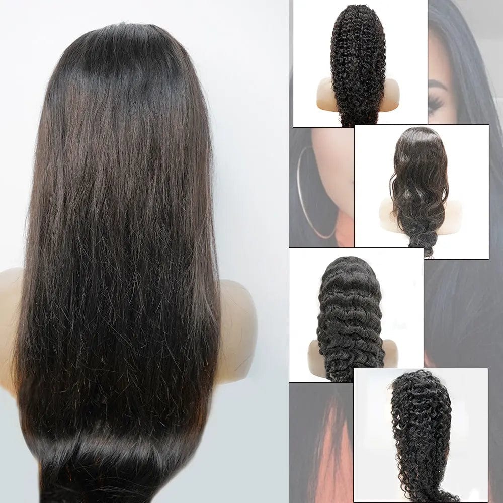 Natural Human  Hair Extensions Black Women,cuticle Aligned Unprocessed Raw Virgin Hair Brazilian Hair Hd Lace Frontal Wigs