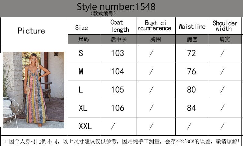 New Casual Long Women Print Dress Boho Female V-neck Dress Summer Spaghetti Strap Ladies Beach Dress Vestidos