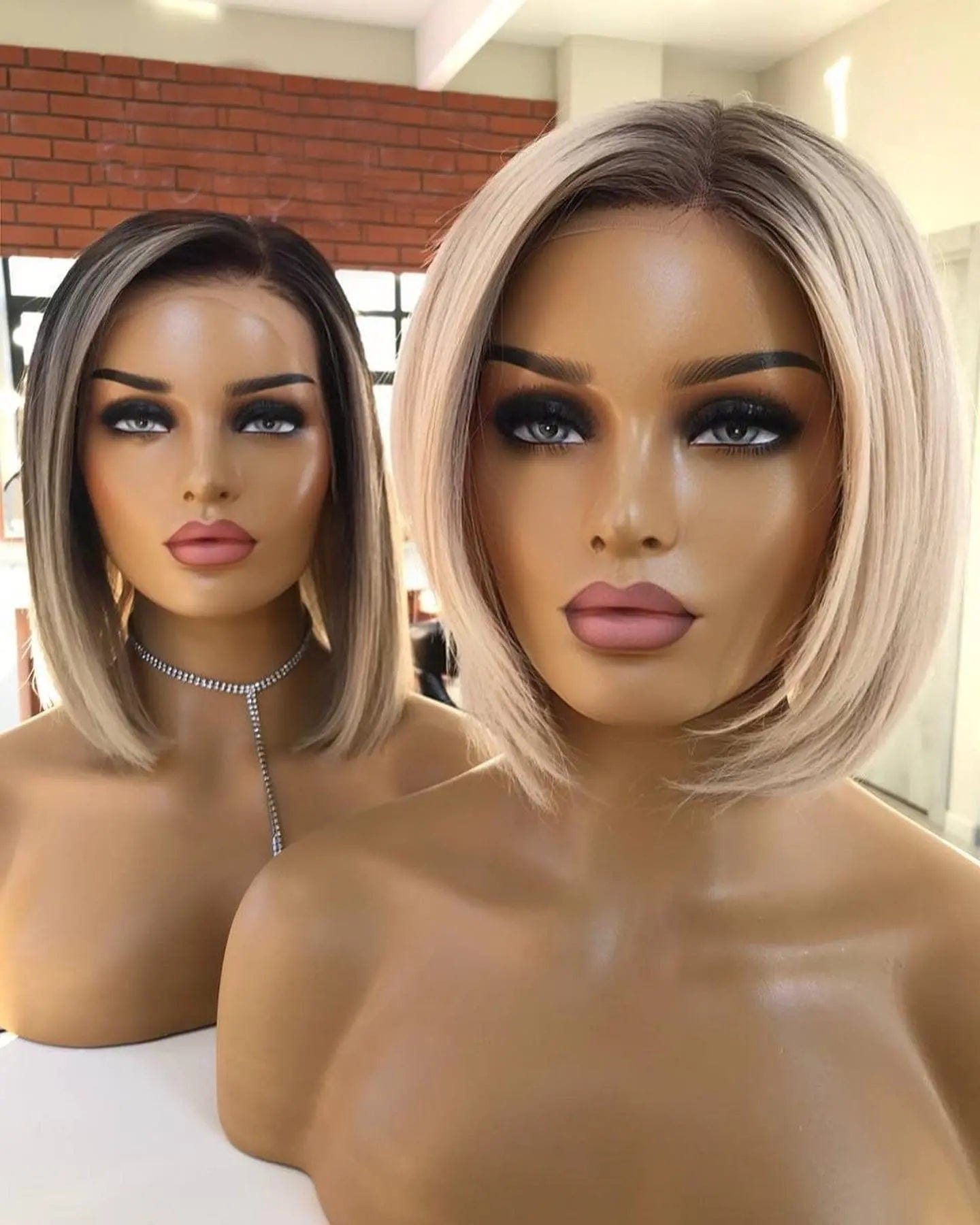 New Design Ash Blonde Bob Wig Cuticle Alighed European Virgin Hair 13*4 Transparent HD Lace Front Wigs