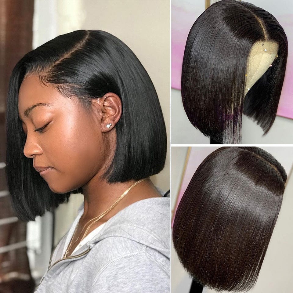 New Design Short Bob Wig Lace Front Cuticle Aligned Virgin Hair Mink Brazilian Hair Pixie Cut Human Hair Wig For Black Women