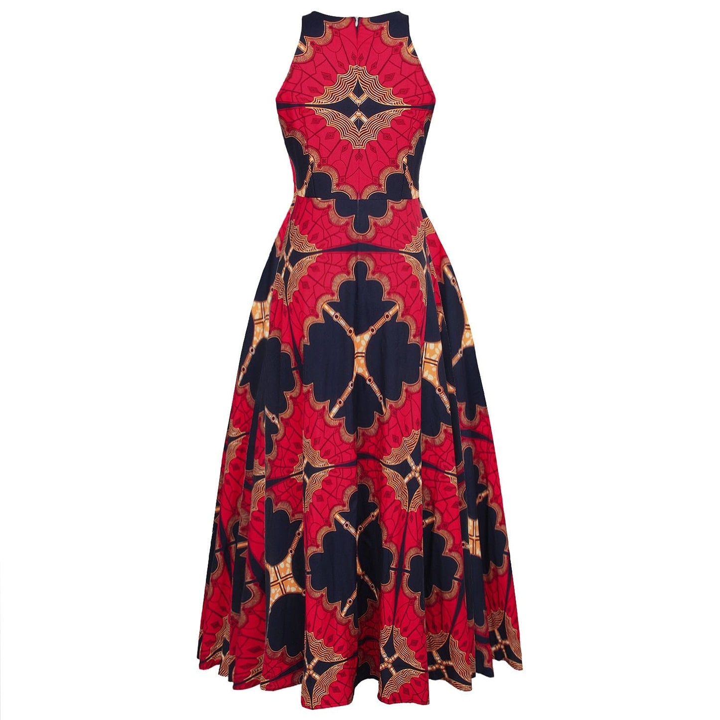 New Fashion Summer women clothing African style digital printing round neck sleeveless swing dress