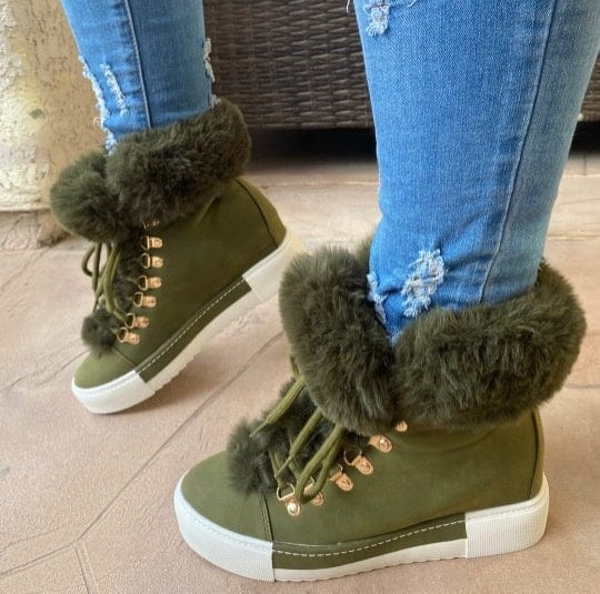 New Fashion Women Boots Winter Snow Short Boots Fur Cotton Shoes Lace up Wedges Shoes Boots for Women