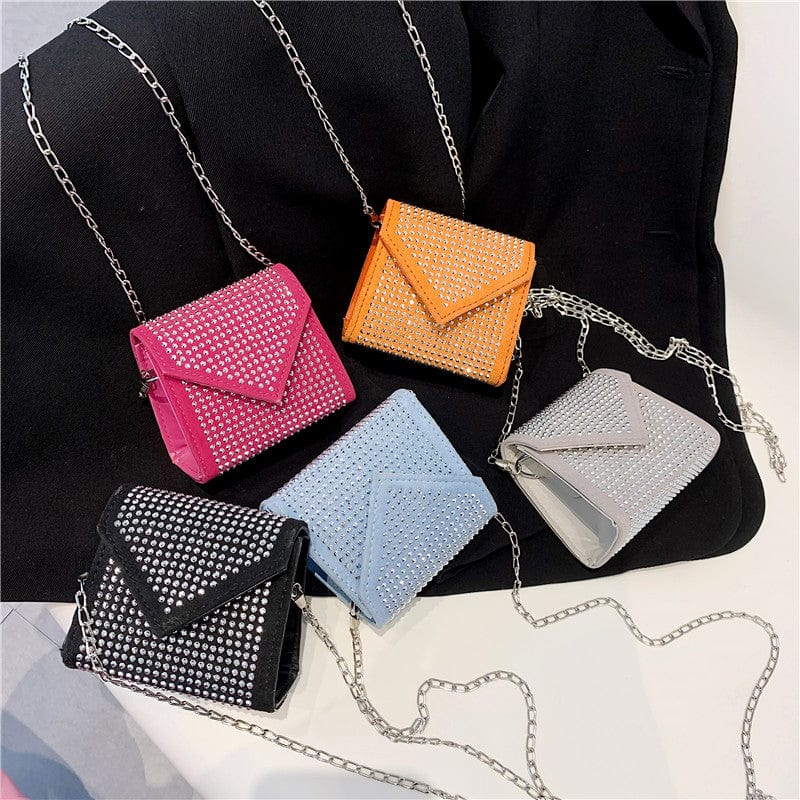 New Hot Handbags 2022 young lady riveted mini lipstick bags lady fashion chain purses for women