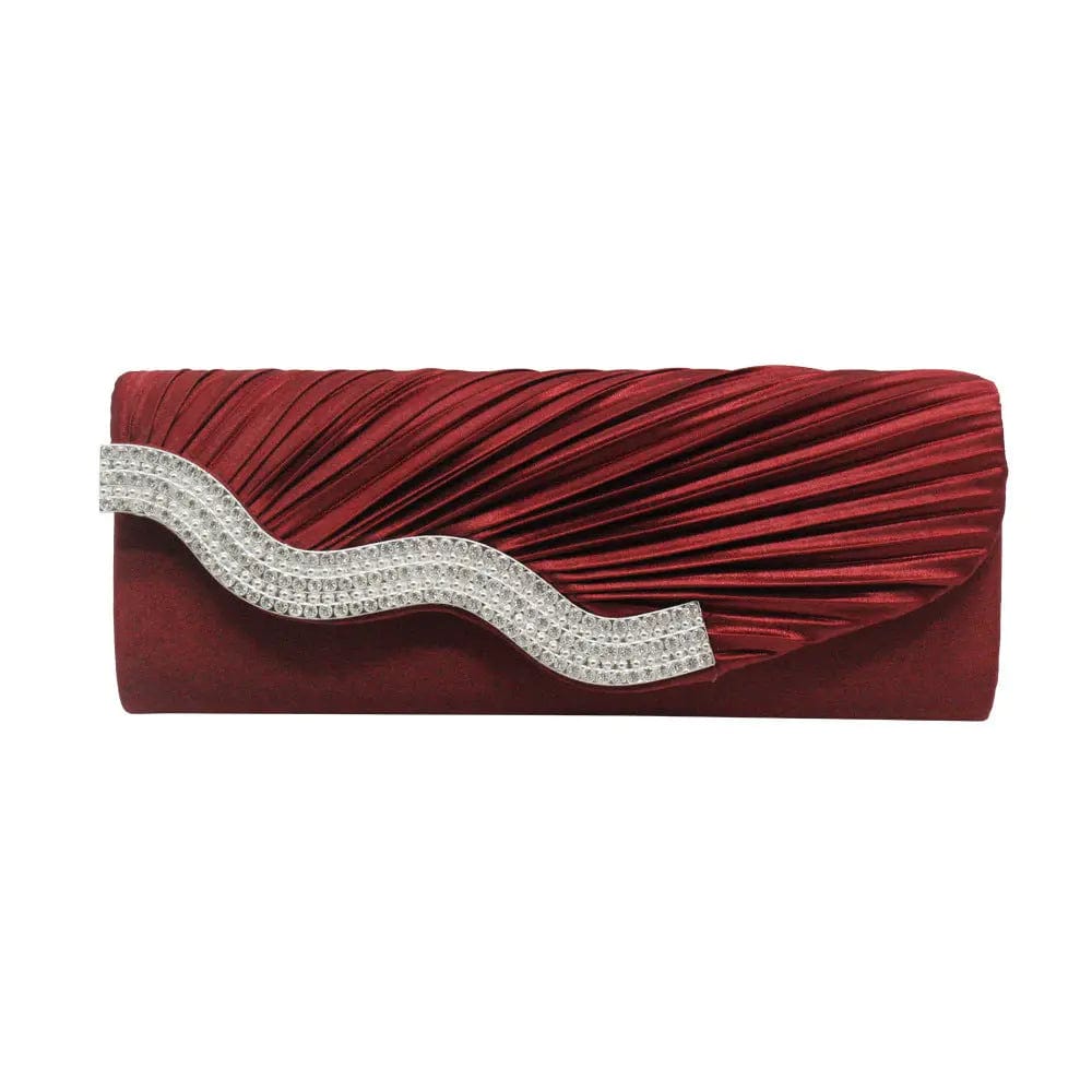 New Pattern Fashionable European And American Hot Style Rhinestone Fold Clutch Bag Ladies Satin Dinner Bag Shoulder Bag