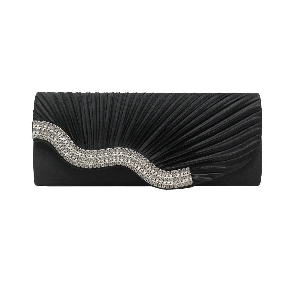 New Pattern Fashionable European And American Hot Style Rhinestone Fold Clutch Bag Ladies Satin Dinner Bag Shoulder Bag