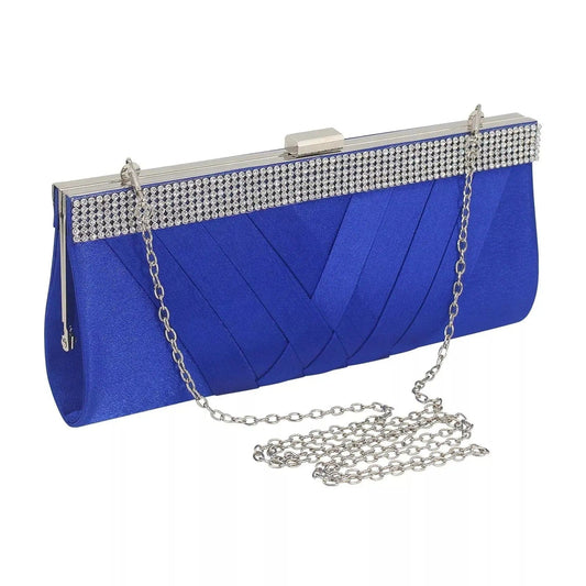 New Pattern Fashionable Rhinestone Luxury Simple Temperament Rhinestone Handbag Woven Women's Clutch Evening Bag