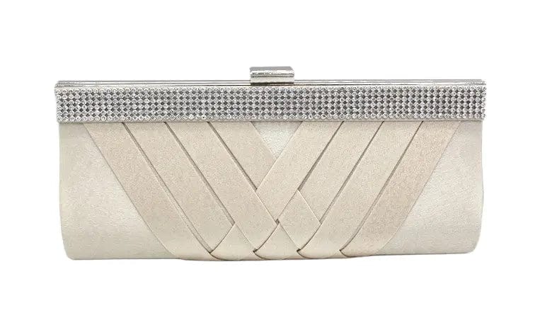 New Pattern Fashionable Rhinestone Luxury Simple Temperament Rhinestone Handbag Woven Women's Clutch Evening Bag