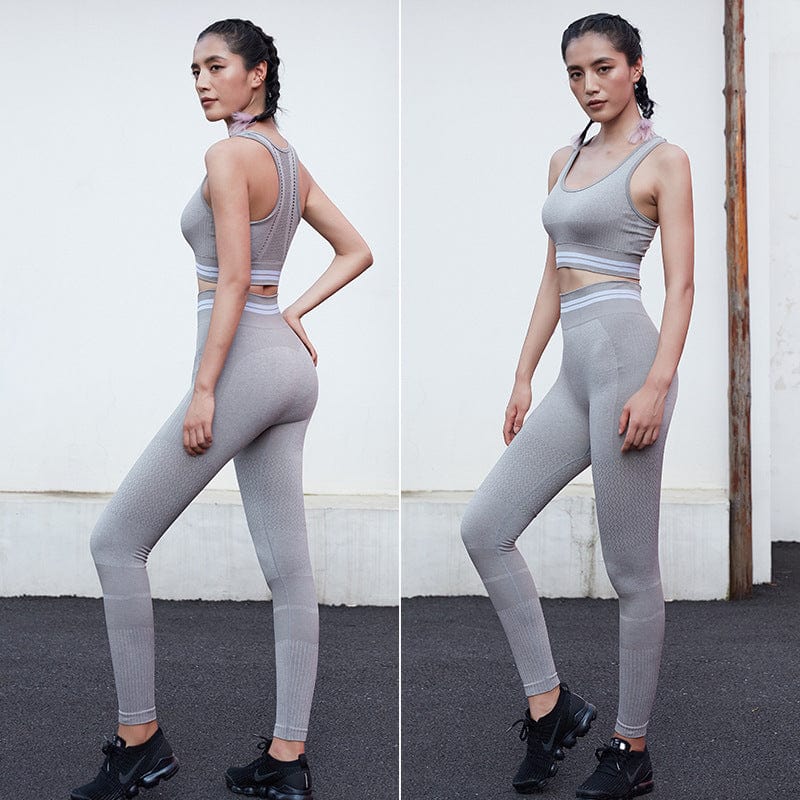 New Peach Buttock Yoga Suit High Waist Tight Sleeveless Fitness Suit Sports Pants For Women