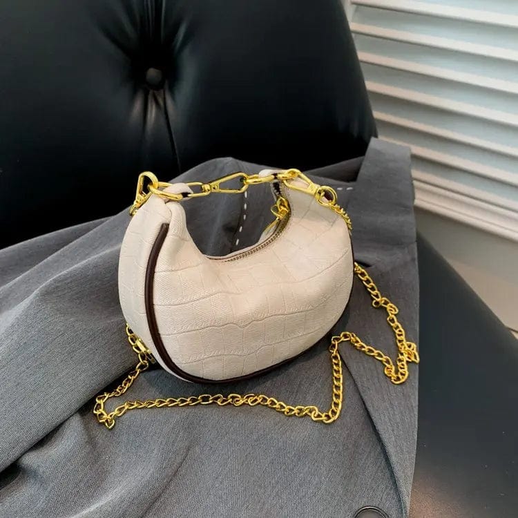 New Polana Shoulder Bags Women Suede Leather Elegant Underarm Handbag Saddle Bag Fashion Brand Chic Half Moon Bag Ladies