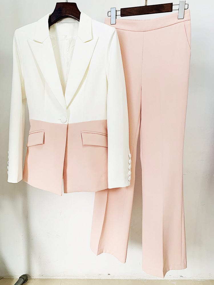 New professional office suits two pieces fashion one button suit + pants office suits set two piece set women clothing