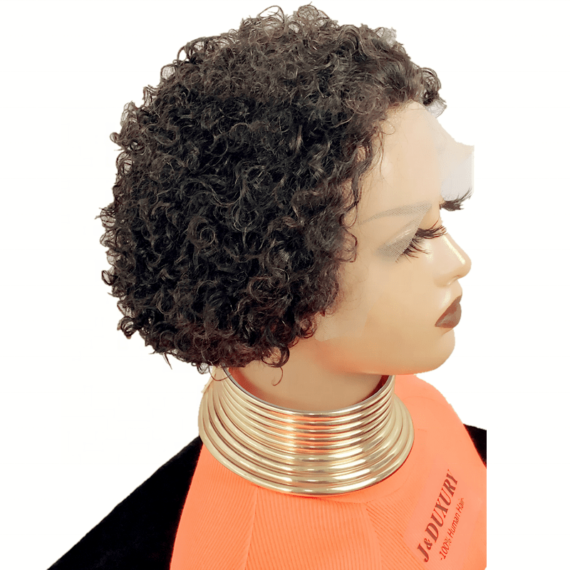 new short curly human hair  hd transparent lace front human hair wigs for black women human hair wigs 360 full lace wig