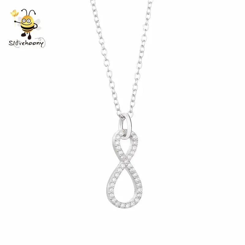 New Style Fashion Crystal 925 Sterling Silver CZ Pendant Necklaces Jewelry