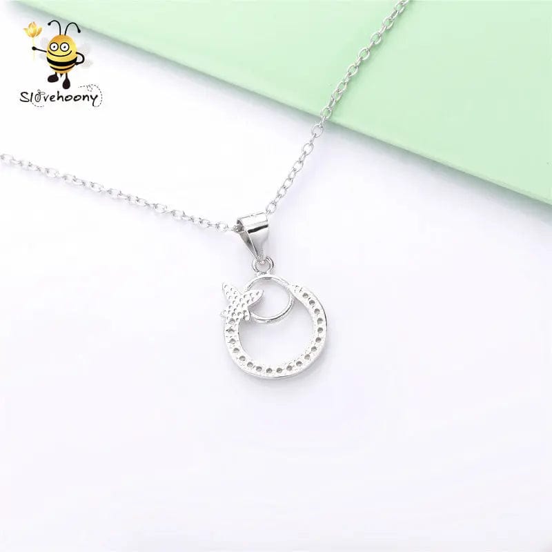 New Style Fashion Crystal 925 Sterling Silver CZ Pendant Necklaces Jewelry