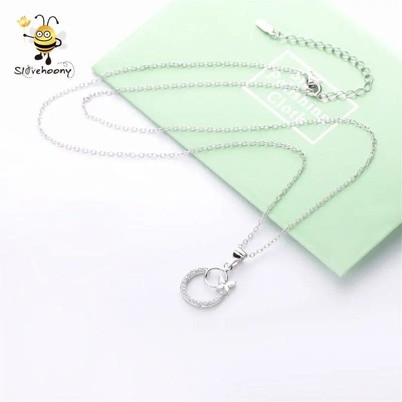 New Style Fashion Crystal 925 Sterling Silver CZ Pendant Necklaces Jewelry