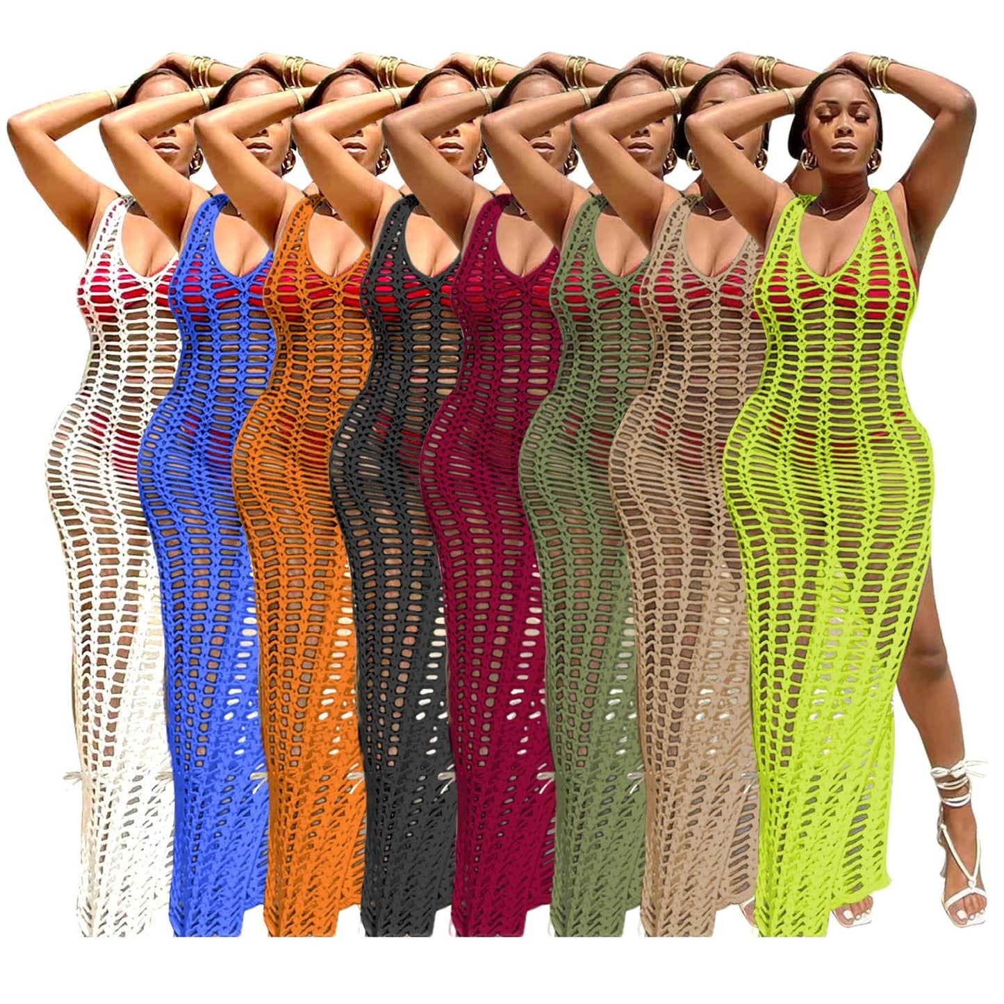 New Style Fringe Hollow Out Swimwear Siamese Swimming Costume Women Cover UP Bathing Suits swimdress Tassel Swimwear