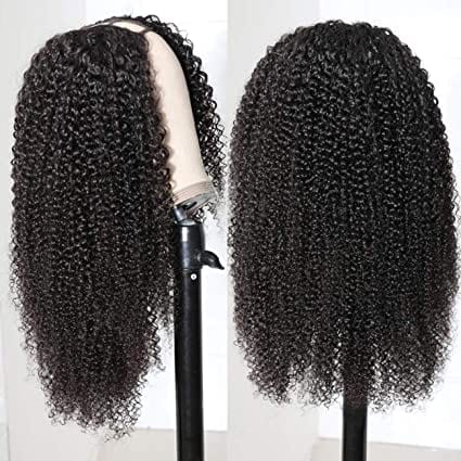 New Style Kinky Curly Hair V Part Wig Human Hair No Leave Out V Part Human Hair Wigs Upgrade U Part Wig