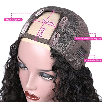 New Style Kinky Curly Hair V Part Wig Human Hair No Leave Out V Part Human Hair Wigs Upgrade U Part Wig