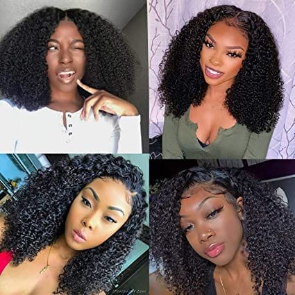 New Style Kinky Curly Hair V Part Wig Human Hair No Leave Out V Part Human Hair Wigs Upgrade U Part Wig