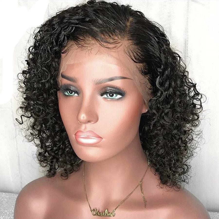 New style kinky  curly pixie cut short full lace wig caps, most popular full lace party wig, afro kinky silk silicone wig cap