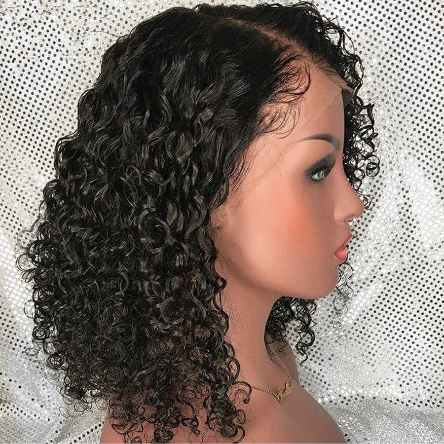 New style kinky  curly pixie cut short full lace wig caps, most popular full lace party wig, afro kinky silk silicone wig cap