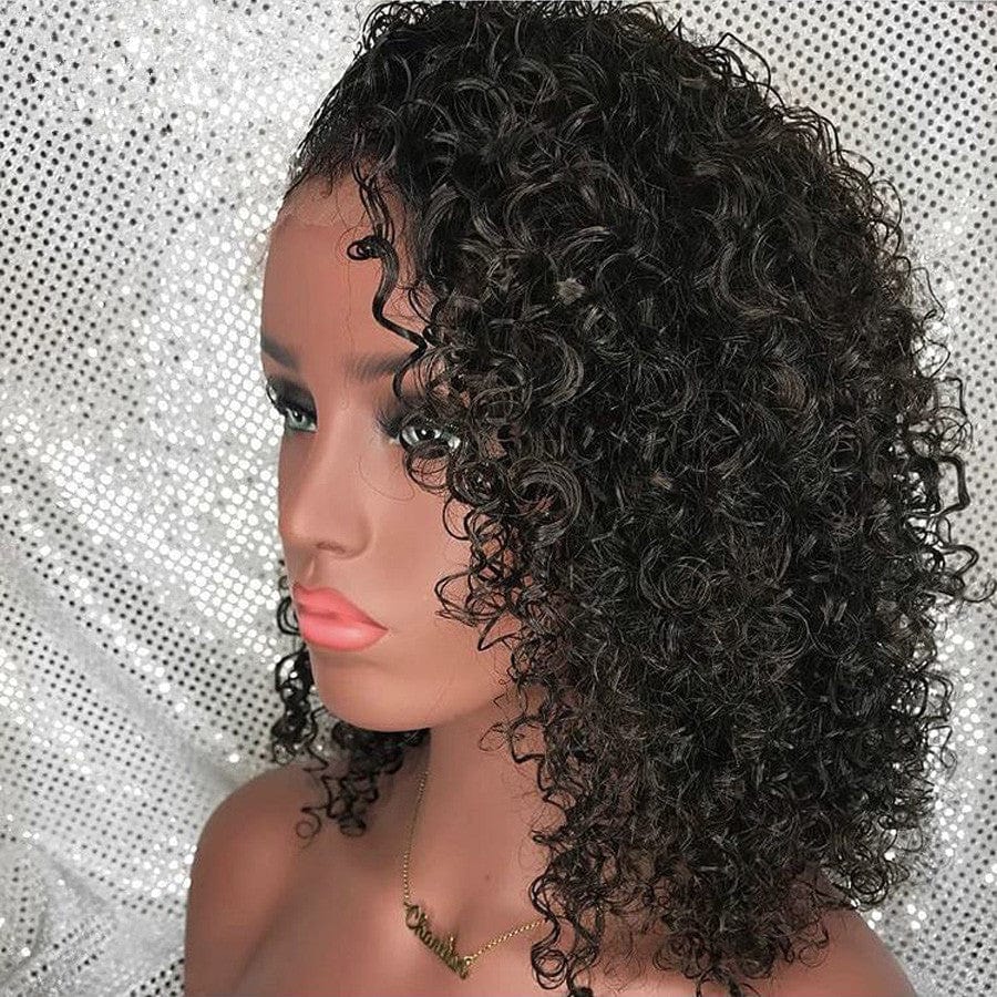 New style kinky  curly pixie cut short full lace wig caps, most popular full lace party wig, afro kinky silk silicone wig cap