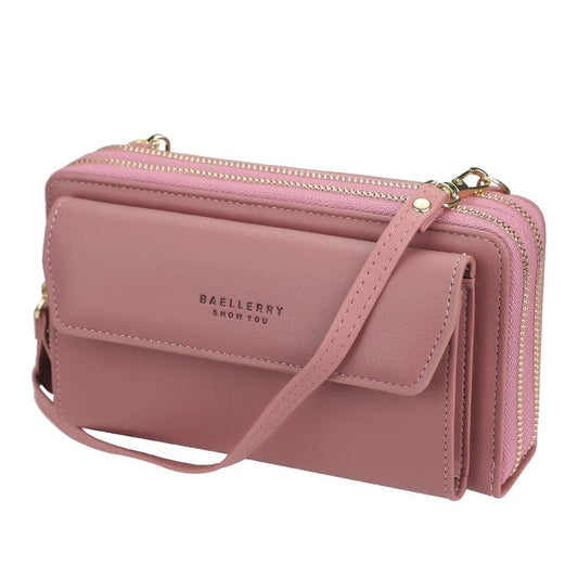 New Style Korea Fashion Women Phone Bag With Zipper Diagonal Cross Bag Phone Wallet With Shoulder Strap