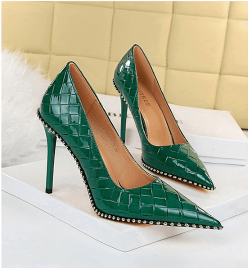 New Style Ladies Office Shoes 9 CM Pointed Pumps Shoes Women Trendy Big Size Fitness Night Club Women's Pumps