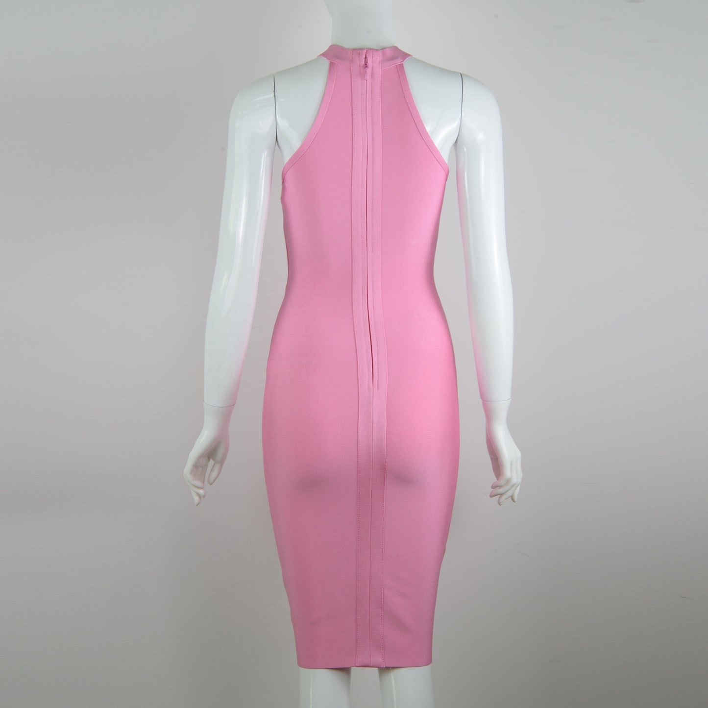 new style women's sleeveless pink bodycon bandage dress rayon bandage dress evening club party dress