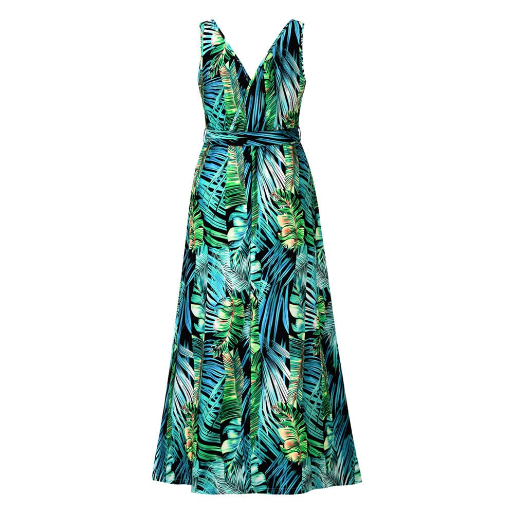 new style womens dresses summer printing plus size dress sexy v-neck dress