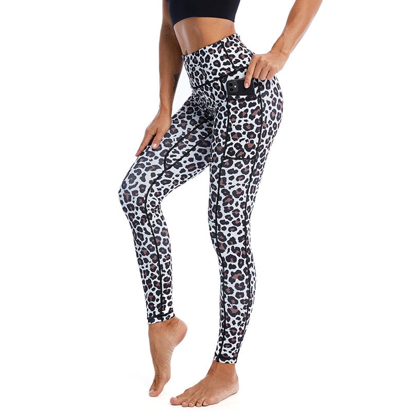 New Tight Height Waist Yoga Pants Lift Hip With Pocket Digital Printed Fitness Leggings For Women