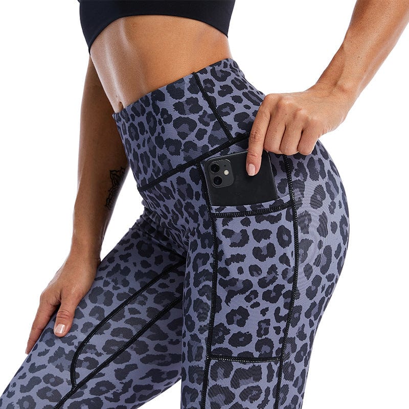 New Tight Height Waist Yoga Pants Lift Hip With Pocket Digital Printed Fitness Leggings For Women