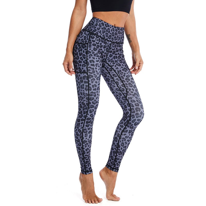 New Tight Height Waist Yoga Pants Lift Hip With Pocket Digital Printed Fitness Leggings For Women