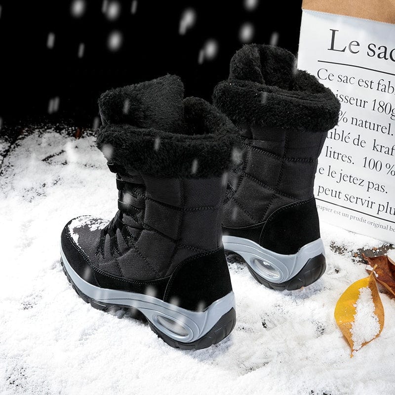 New Winter Women Boots High Quality Keep Warm Mid-Calf Snow Boots shoes Woman Lace-up Ladies platform Booties Chaussures Femme