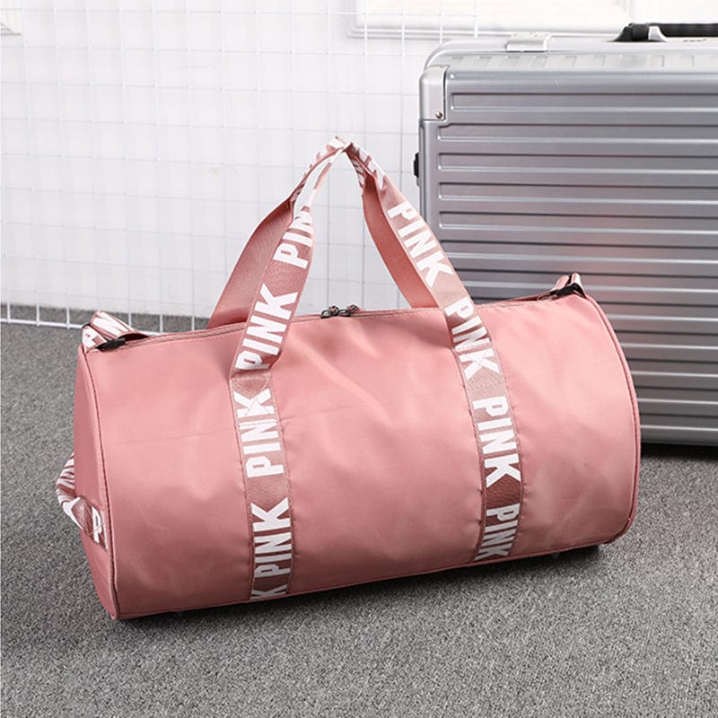 New Zipper Weekender Sport Gym Outdoor Pink Ladies Travel Bag Luggage Waterproof Duffle Fitness Bag Women