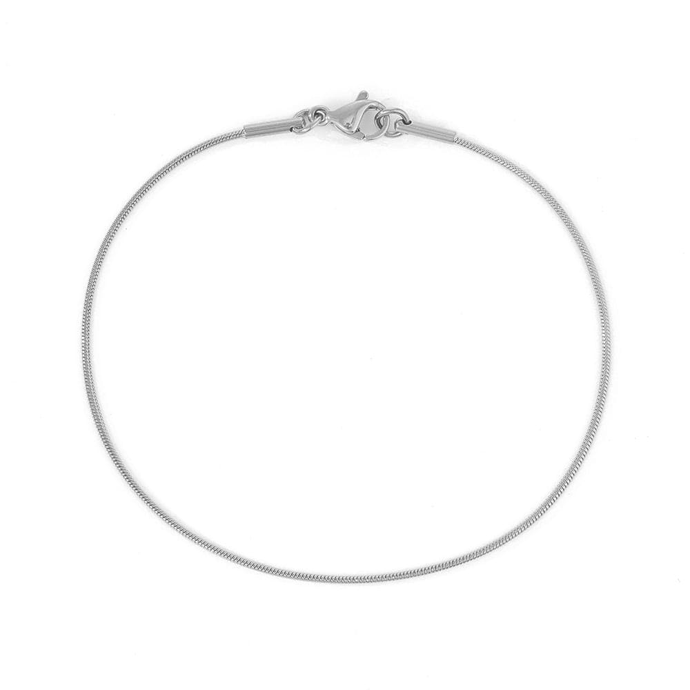 Newest Dainty Gold Plated  1mm 1.5mm 2mm Thin Chain Stainless Steel Round Snake Delicate Bracelet For Women