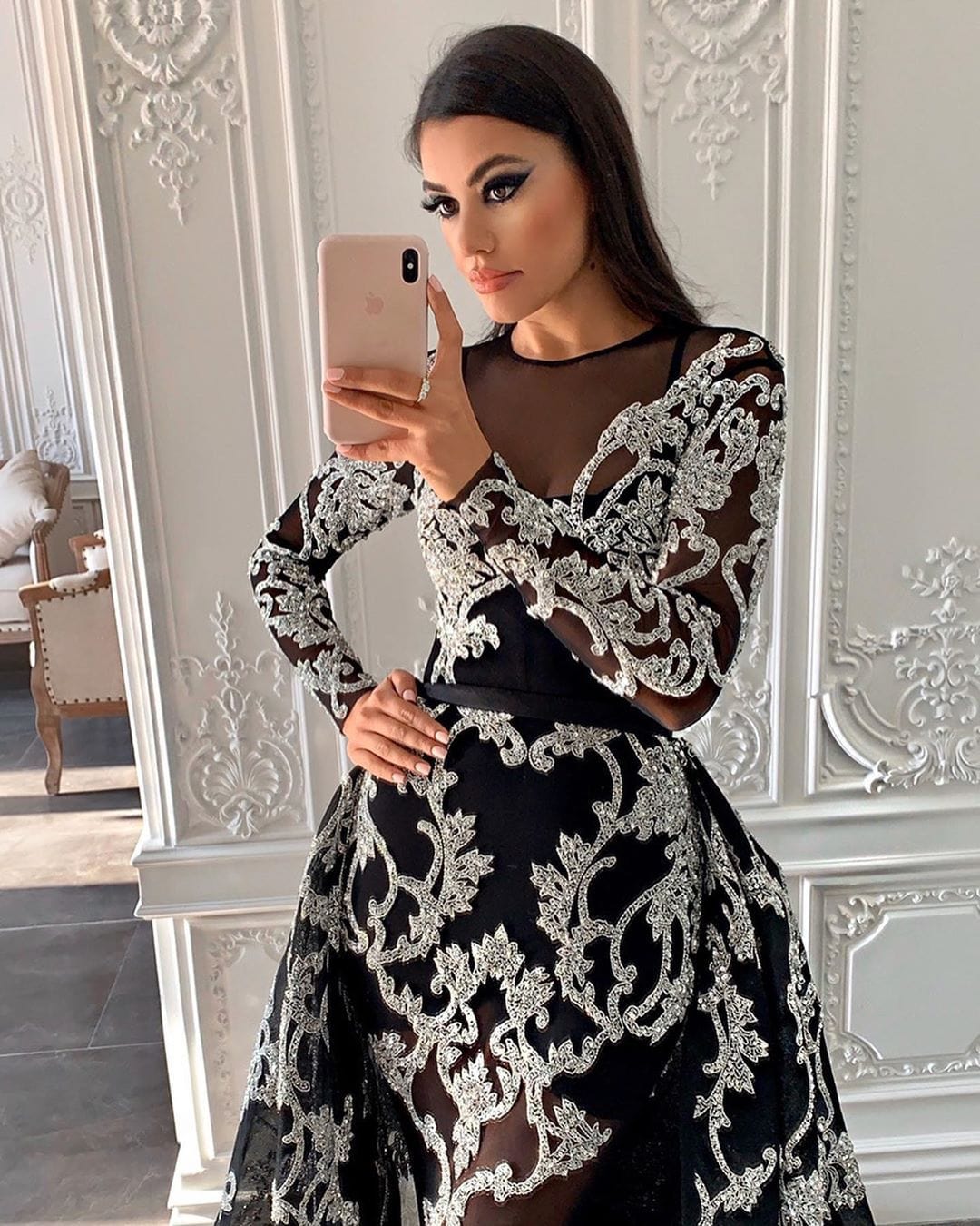 night gown  Graceful Lady Shiny sexy evening prom dress Shiny Sequin gowns for women Evening party Dress