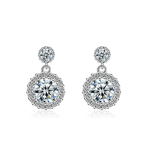 Noble Queen Temperament Crystal Cubic Zircon Dangle Earrings Super Charming Drop Earings Trend Jewelry Gifts