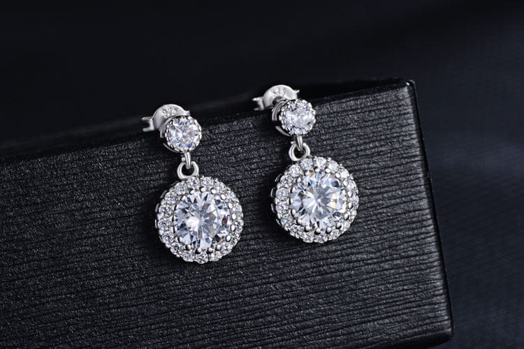 Noble Queen Temperament Crystal Cubic Zircon Dangle Earrings Super Charming Drop Earings Trend Jewelry Gifts