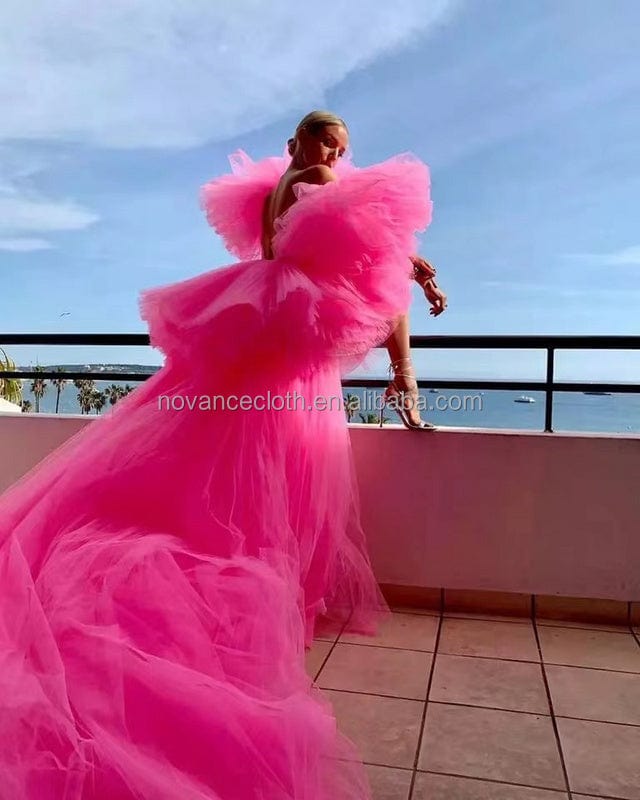 Nocance F3134 2023 New Product Pink Christmas Vestidos De Novia Desmontable Long Train For Photography Celebrity Party