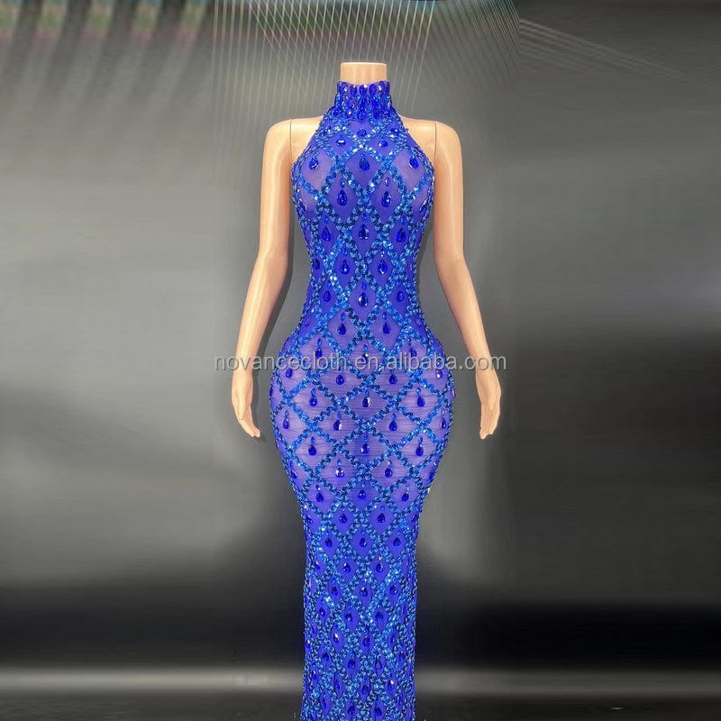 NOCANCE Y2360 new year 2023 blingbling diamonds sequins sexy sleeveless evening gown dress elegant maternity dress photoshoot