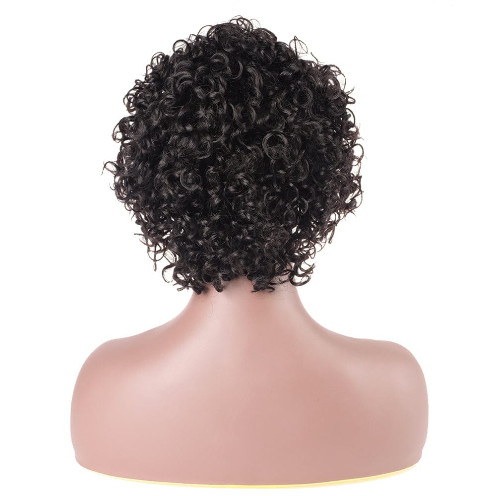 Non Lace Front Human Hair Wigs For Black Women Top Selling Short Human Hair Wig Brazilian Afro Kinky Curly Bob Wigs