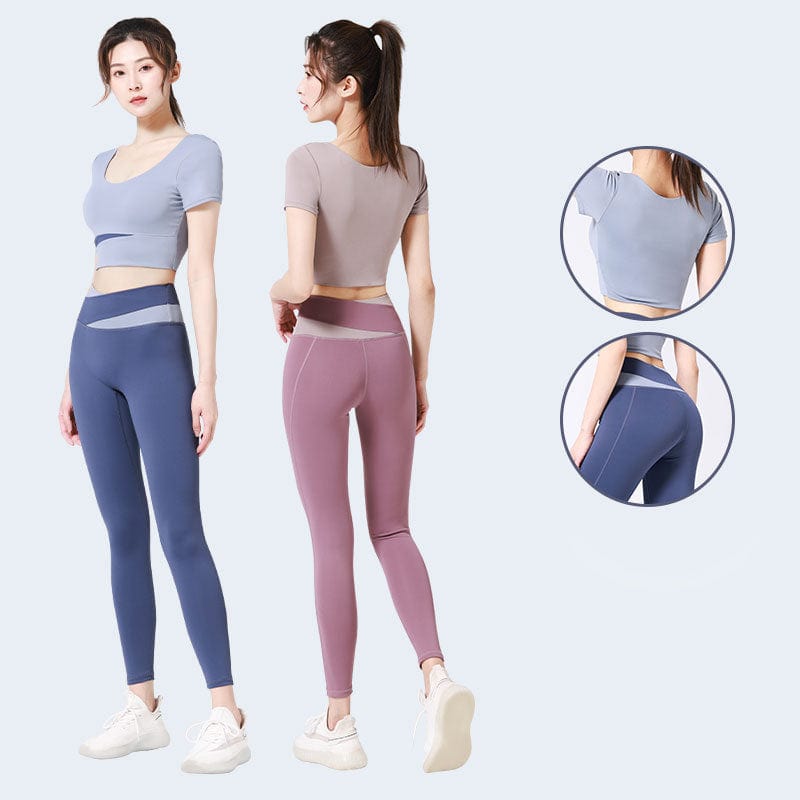 Nude Running High Waist Fitness Suit Buttocks Slim Female Yoga Suit