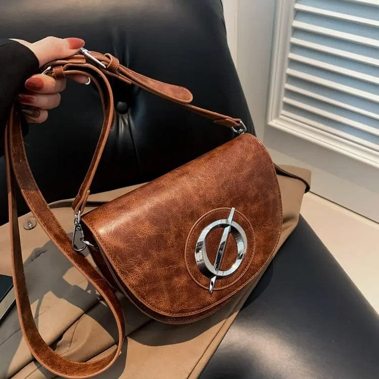 Oblique Satchel Women Bags 2024 Leather Saddle Bags For Women New Crossbody Shoulder Bag Female Flap Shoulder Handbag And Purse