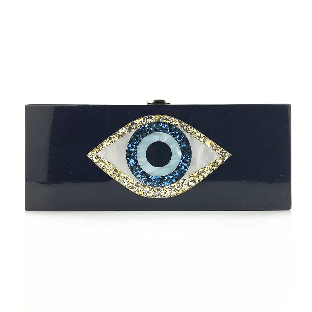 OC4024 Custom Fashion Evil Eyes Acrylic Clutch Bag