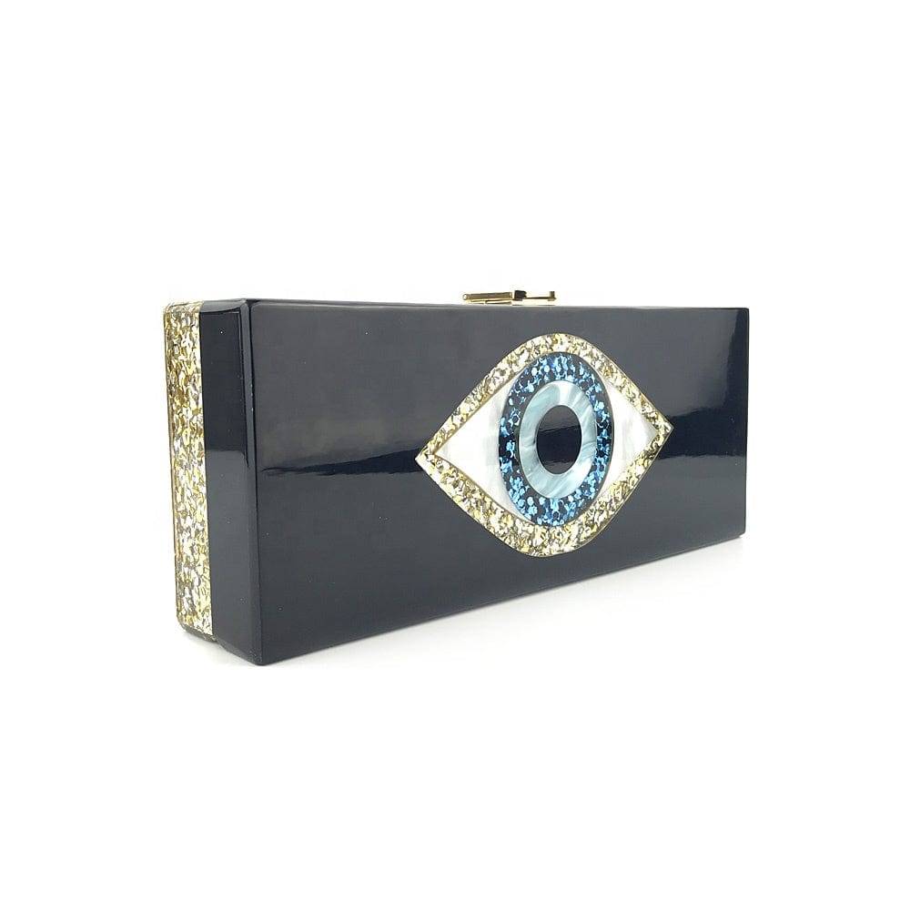 OC4024 Custom Fashion Evil Eyes Acrylic Clutch Bag