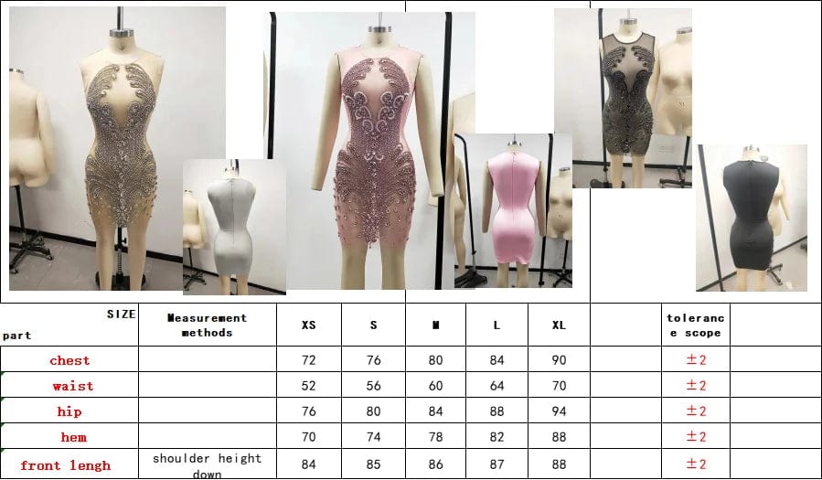 Ocstrade 2023 Design Rhinestone Sexy Party Dress Shinning Crystal Mesh Birthday Outfits Dress Blue Mini Club Dresses