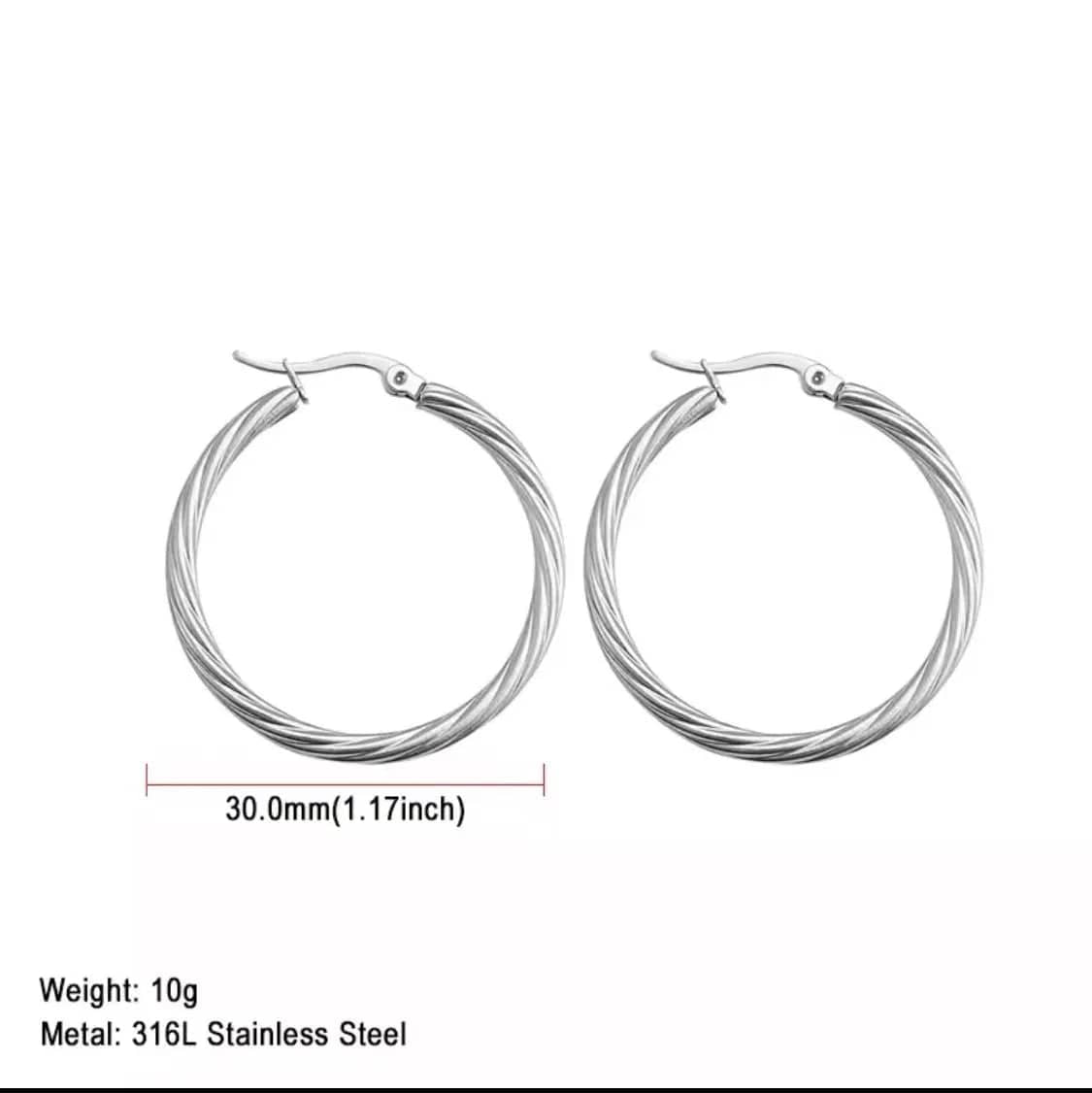 OEM Smooth and Textured Wire Stainless Steel Gold Hoop Earrings