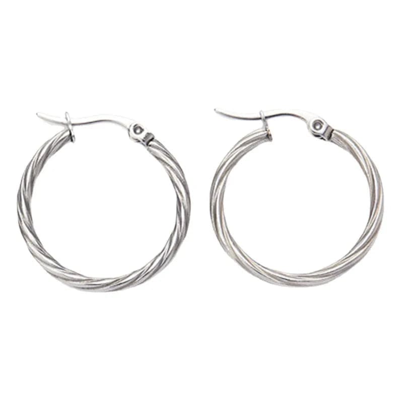 OEM Smooth and Textured Wire Stainless Steel Gold Hoop Earrings