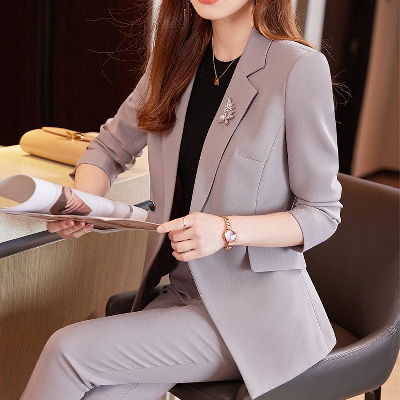 OEM Wholesale High-quality 2 Piece Suit Set Women Business Office Lady Work Wear Clothes Elegant Blazer and pant Outfit Suits